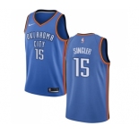 Men's Nike Oklahoma City Thunder #15 Kyle Singler Swingman Royal Blue Road NBA Jersey - Icon Edition
