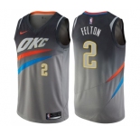 Men's Nike Oklahoma City Thunder #2 Raymond Felton Swingman Gray NBA Jersey - City Edition
