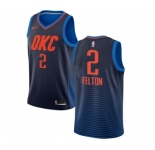 Men's Nike Oklahoma City Thunder #2 Raymond Felton Swingman Navy Blue NBA Jersey Statement Edition