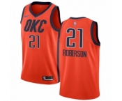 Men's Nike Oklahoma City Thunder #21 Andre Roberson Orange Swingman Jersey - Earned Edition