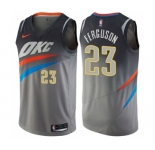 Men's Nike Oklahoma City Thunder #23 Terrance Ferguson Swingman Gray NBA Jersey - City Edition