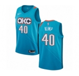 Men's Nike Oklahoma City Thunder #40 Shawn Kemp Swingman Turquoise NBA Jersey - City Edition
