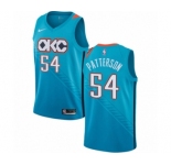 Men's Nike Oklahoma City Thunder #54 Patrick Patterson Swingman Turquoise NBA Jersey - City Edition