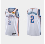 Men's Oklahoma City Thunder #2 Shai Gilgeous-Alexander Association Edition White Jersey