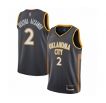 Men's Oklahoma City Thunder #2 Shai Gilgeous-Alexander Authentic Charcoal Basketball Jersey - 2019-20 City Edition