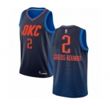 Men's Oklahoma City Thunder #2 Shai Gilgeous-Alexander Authentic Navy Blue Basketball Jersey Statement Edition