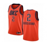 Men's Oklahoma City Thunder #2 Shai Gilgeous-Alexander Orange Swingman Jersey - Earned Edition