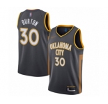 Men's Oklahoma City Thunder #30 Deonte Burton Authentic Charcoal Basketball Jersey - 2019-20 City Edition