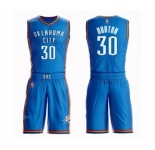 Men's Oklahoma City Thunder #30 Deonte Burton Authentic Royal Blue Basketball Suit Jersey - Icon Edition