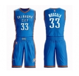 Men's Oklahoma City Thunder #33 Mike Muscala Authentic Royal Blue Basketball Suit Jersey - Icon Edition