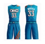 Men's Oklahoma City Thunder #33 Mike Muscala Swingman Turquoise Basketball Suit Jersey - City Edition
