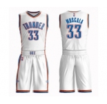 Men's Oklahoma City Thunder #33 Mike Muscala Swingman White Basketball Suit Jersey - Association Edition