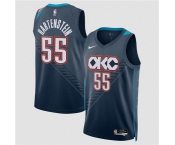 Men's Oklahoma City Thunder #55 Isaiah Hartenstein Navy 2025-26 City Edition Swingman Stitched Basketball Jersey