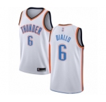 Men's Oklahoma City Thunder #6 Hamidou Diallo Authentic White Basketball Jersey - Association Edition