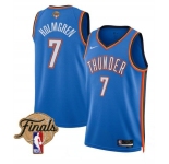 Men's Oklahoma City Thunder #7 Chet Holmgren Blue 2025 Finals Icon Edition Stitched Basketball Jersey