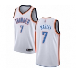 Men's Oklahoma City Thunder #7 Darius Bazley Authentic White Basketball Jersey - Association Edition