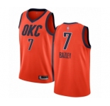 Men's Oklahoma City Thunder #7 Darius Bazley Orange Swingman Jersey - Earned Edition