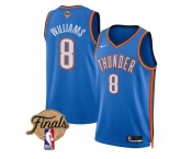 Men's Oklahoma City Thunder #8 Jalen Williams Blue 2025 Finals Icon Edition Stitched Basketball Jersey