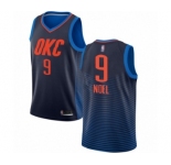 Men's Oklahoma City Thunder #9 Nerlens Noel Authentic Navy Blue Basketball Jersey Statement Edition