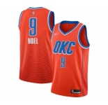 Men's Oklahoma City Thunder #9 Nerlens Noel Authentic Orange Finished Basketball Jersey - Statement Edition