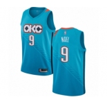Men's Oklahoma City Thunder #9 Nerlens Noel Authentic Turquoise Basketball Jersey - City Edition