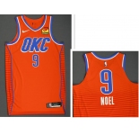 Men's Oklahoma City Thunder #9 Nerlens Noel Orange Statement Edition Stitched Basketball Jersey