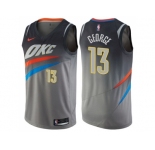 Nike Oklahoma City Thunder #13 Paul George Gray NBA Swingman City Edition Jersey