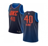 Women's Nike Oklahoma City Thunder #40 Shawn Kemp Swingman Navy Blue NBA Jersey Statement Edition