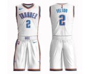 Women's Oklahoma City Thunder #2 Raymond Felton Swingman White Basketball Suit Jersey - Association Edition