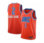 Women's Oklahoma City Thunder #2 Shai Gilgeous-Alexander Swingman Orange Finished Basketball Jersey - Statement Edition
