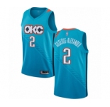 Women's Oklahoma City Thunder #2 Shai Gilgeous-Alexander Swingman Turquoise Basketball Jersey - City Edition