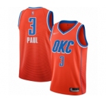 Women's Oklahoma City Thunder #3 Chris Paul Swingman Orange Finished Basketball Jersey - Statement Edition