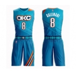 Women's Oklahoma City Thunder #8 Danilo Gallinari Swingman Turquoise Basketball Suit Jersey - City Edition