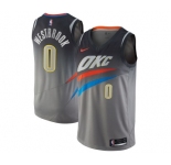 Youth Nike Oklahoma City Thunder #0 Russell Westbrook Swingman Gray NBA Jersey - City Edition