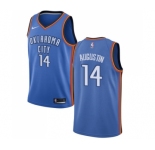 Youth Nike Oklahoma City Thunder #14 D.J. Augustin Swingman Royal Blue Road NBA Jersey - Icon Edition
