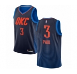 Youth Oklahoma City Thunder #3 Chris Paul Swingman Navy Blue Basketball Jersey Statement Edition