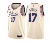 Men Nike Philadelphia 76ers #17 JJ Redick Authentic Cream NBA Jersey - City Edition