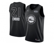 Men Nike Philadelphia 76ers #21 Joel Embiid Black NBA Jordan Swingman 2018 All-Star Game Jersey