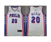 Men Philadelphia 76ers #20 Jared McCain White Association Edition Stitched Jersey