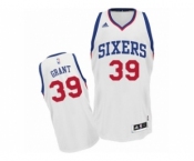 Men's Adidas Philadelphia 76ers #39 Jerami Grant Swingman White Home NBA Jersey