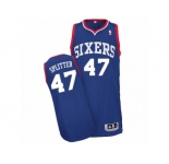 Men's Adidas Philadelphia 76ers #47 Tiago Splitter Authentic Royal Blue Alternate NBA Jersey