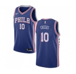 Men's Nike Philadelphia 76ers #10 Maurice Cheeks Swingman Blue Road NBA Jersey - Icon Edition
