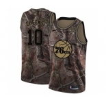 Men's Nike Philadelphia 76ers #10 Maurice Cheeks Swingman Camo Realtree Collection NBA Jersey