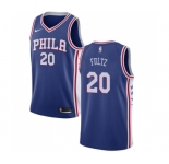 Men's Nike Philadelphia 76ers #20 Markelle Fultz Swingman Blue Road NBA Jersey - Icon Edition
