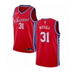 Men's Nike Philadelphia 76ers #31 Mike Muscala Authentic Red NBA Jersey Statement Edition