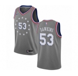 Men's Nike Philadelphia 76ers #53 Darryl Dawkins Swingman Gray NBA Jersey - City Edition