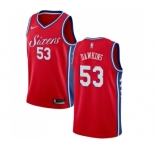 Men's Nike Philadelphia 76ers #53 Darryl Dawkins Swingman Red Alternate NBA Jersey Statement Edition