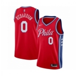 Men's Philadelphia 76ers #0 Josh Richardson Authentic Red Finished Basketball Jersey - Statement Edition