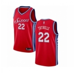 Men's Philadelphia 76ers #22 Mattise Thybulle Authentic Red Basketball Jersey Statement Edition