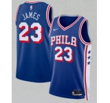 Men's Philadelphia 76ers #23 LeBron James Royal 2026 Icon Edition Stitched Jersey
